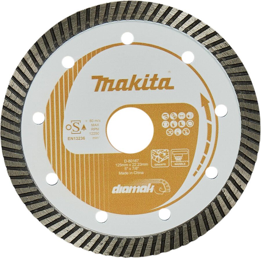 Makita Accessoires Diamantschijf | 125 x 22 23 x 2 mm D-80167