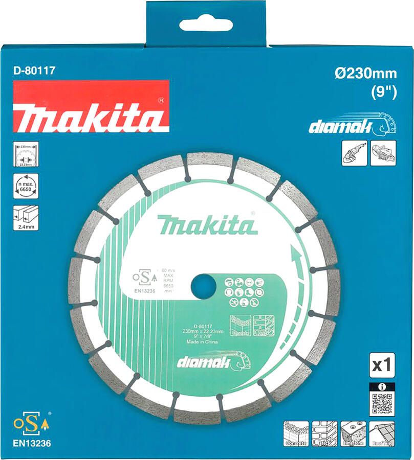 Makita Accessoires Diamantschijf 230x22 23x2 4mm | Segment D-80117