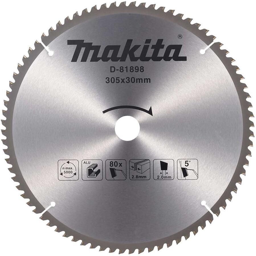 Makita Accessoires Hm Zaagblad alu 305x30 80T 5G A D-81898