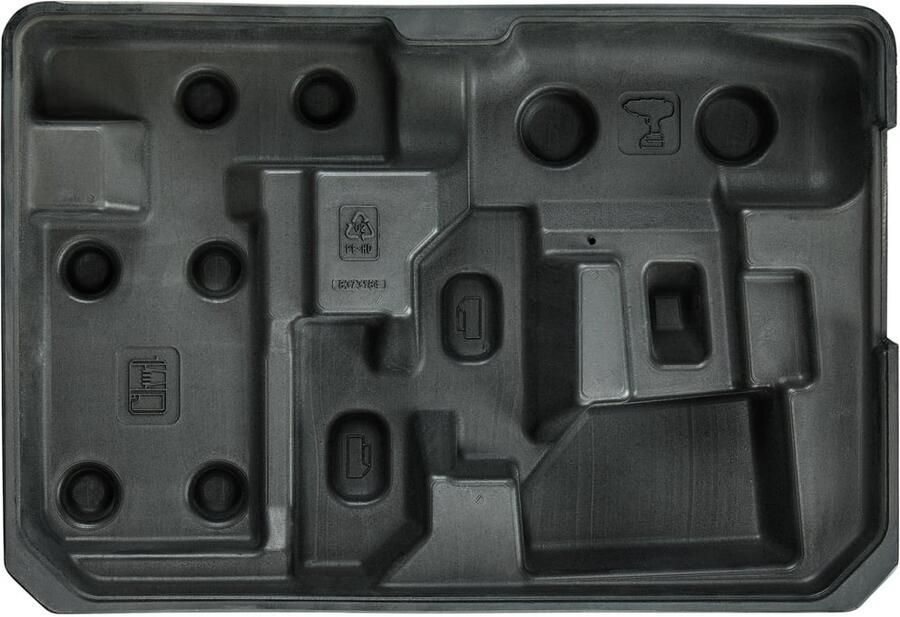 Makita Accessoires Kofferinzet inlay aluminium koffer zwart boven 837318-4