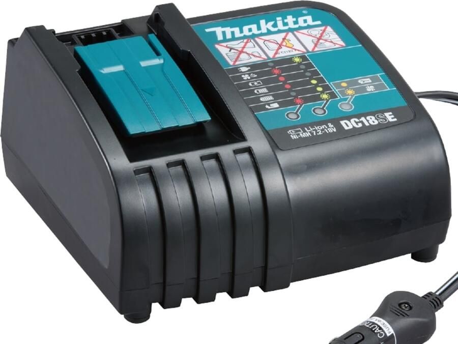 Makita 12V auto oplader DC18SE voor accu 9.6 t m 18V