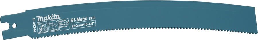 Makita Accessoires Reciprozaagblad | Gebogen | Staal 235mm | 5 Stuks E-26244