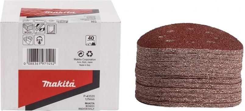 Makita P-43642 Schuurschijf 125mm K80 Red Velcro | Mtools