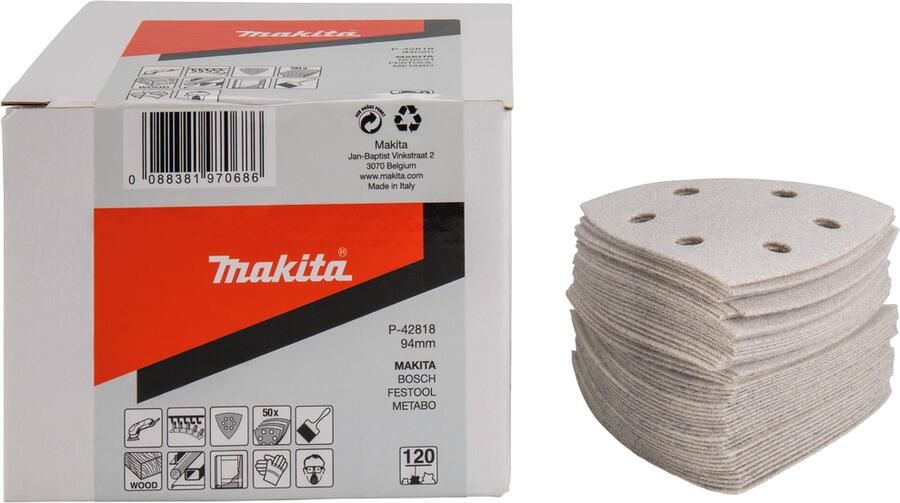 Makita P-42818 Schuurvel 3-K 94 K120 White Velcro | Mtools