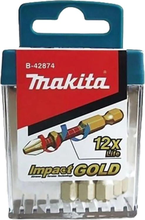 Makita Accessoires Slagschroefbit PH2x50mm XTT Impact Gold 10 stuks B-42874