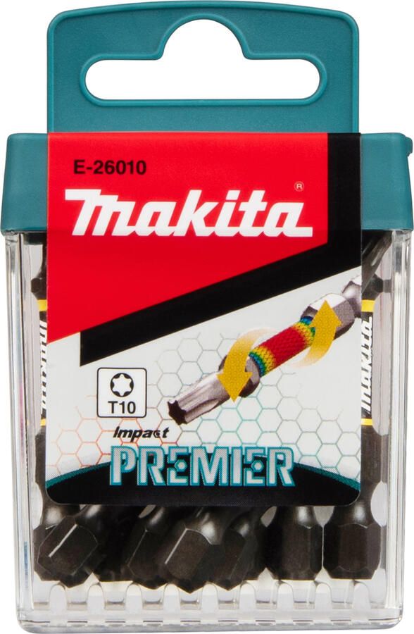 Makita Accessoires Slagschroefbits T10x50mm | Impact Premier | 10 stuks E-26010