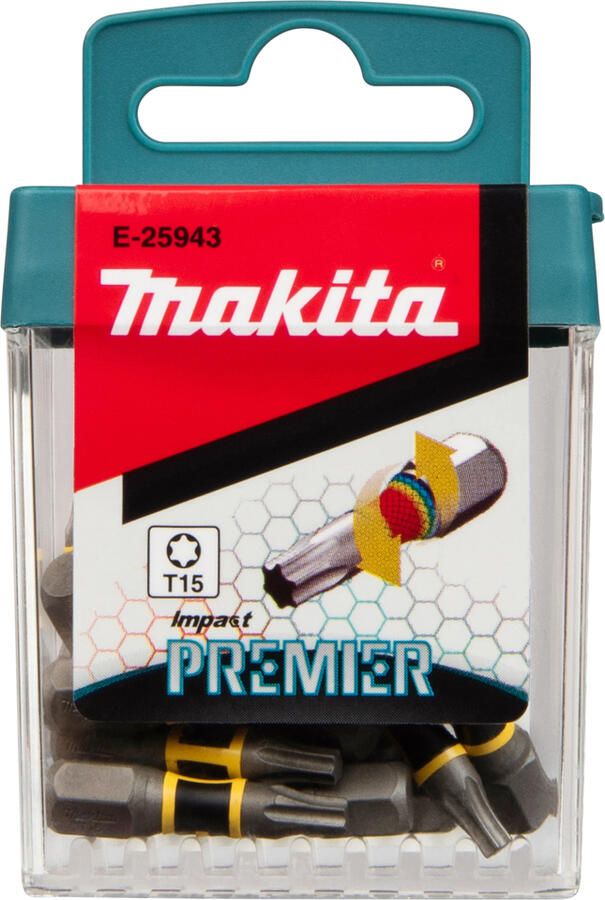 Makita Accessoires Slagschroefbits T15x25mm Impact Premier 15 stuks E-25943
