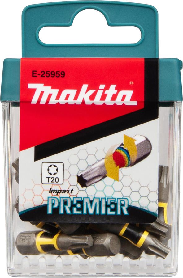 Makita Accessoires Slagschroefbits T20x25mm Impact Premier 15 stuks E-25959