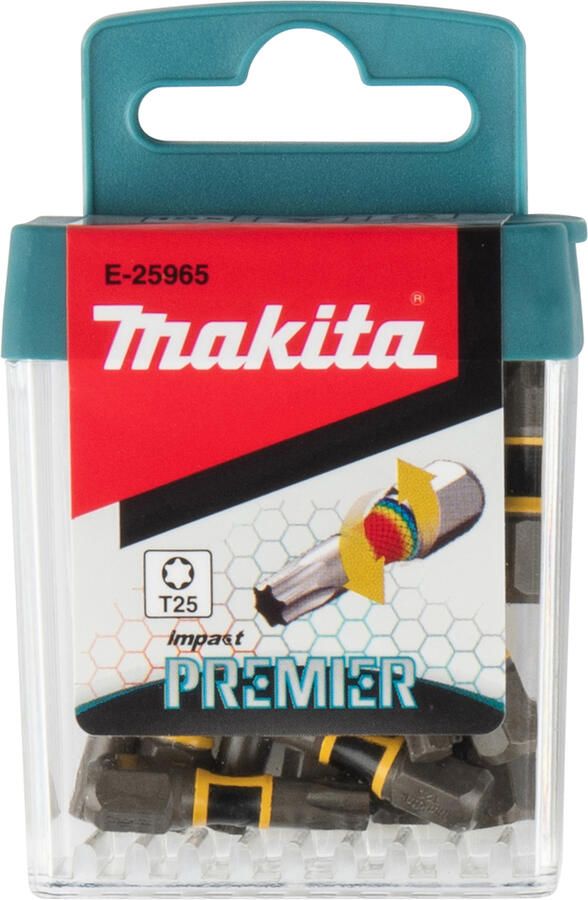 Makita Accessoires Slagschroefbits T25x25mm Impact Premier 15 stuks E-25965