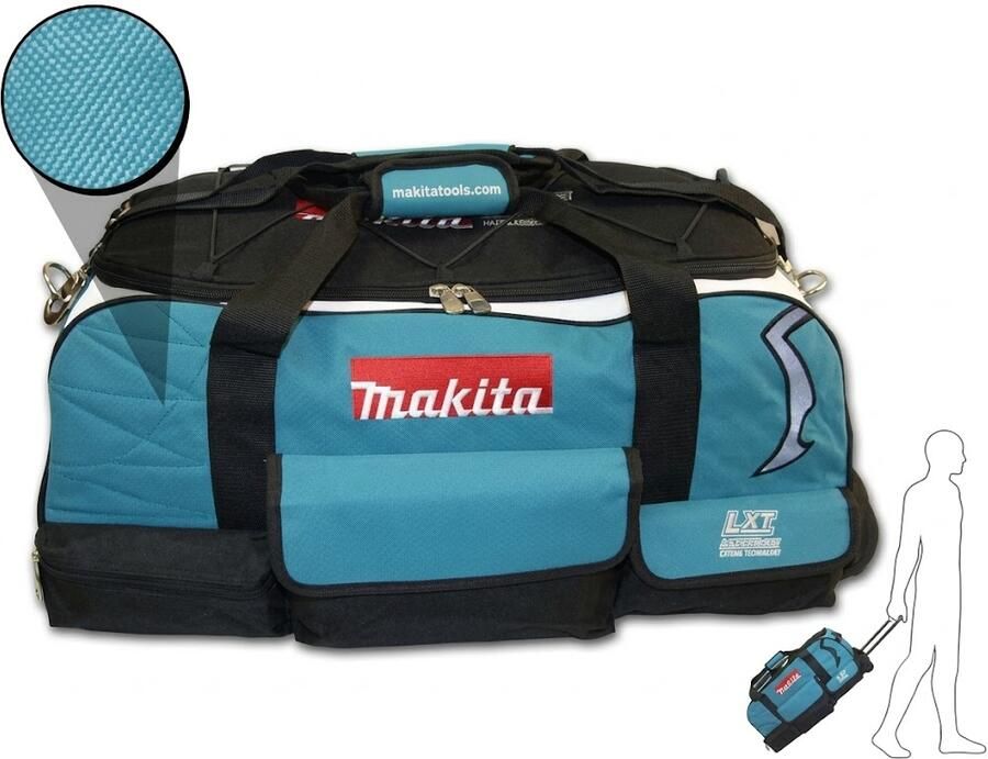 Makita Accessoires Stevige cordura + werktas met wielen voor o.a LXT en DLX 831279-0