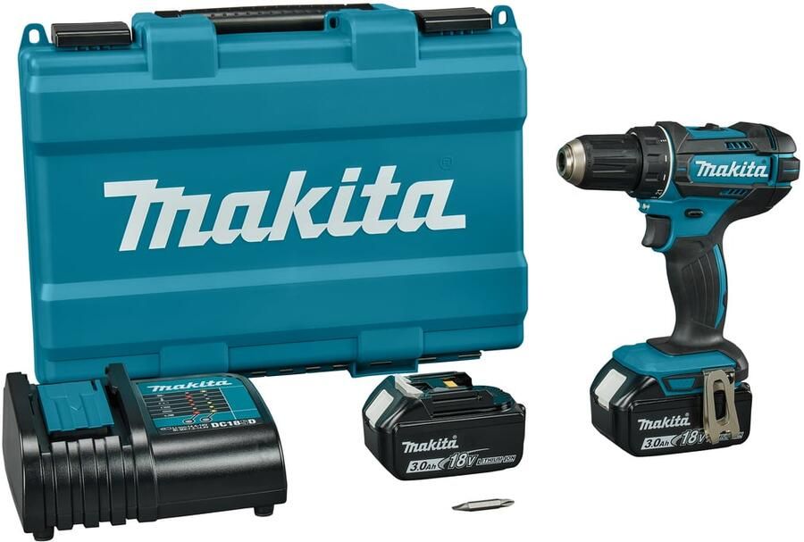 Makita DDF482SFE 18v Boor- schroefmachine 3 0 Ah accu (2 st) oplader Koffer