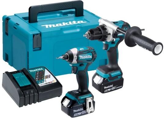 Makita DLX2412TJ | Combipack | DHP486 Accu Klopboormachine + DTD154 Accu Slagschroevendraaier | Incl. accu en lader in Mbox DLX2412TJ