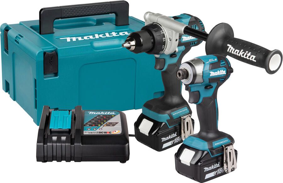 Makita DLX2573TJ | LXT accu combopack 18V in Mbox met DDF492 en DTD173 (2x 5.0Ah accu + snellader) DLX2573TJ