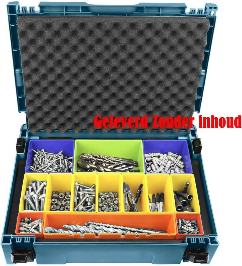 Makita M-box nr.1 + Bakjes kofferinzet voor diverse accessoires