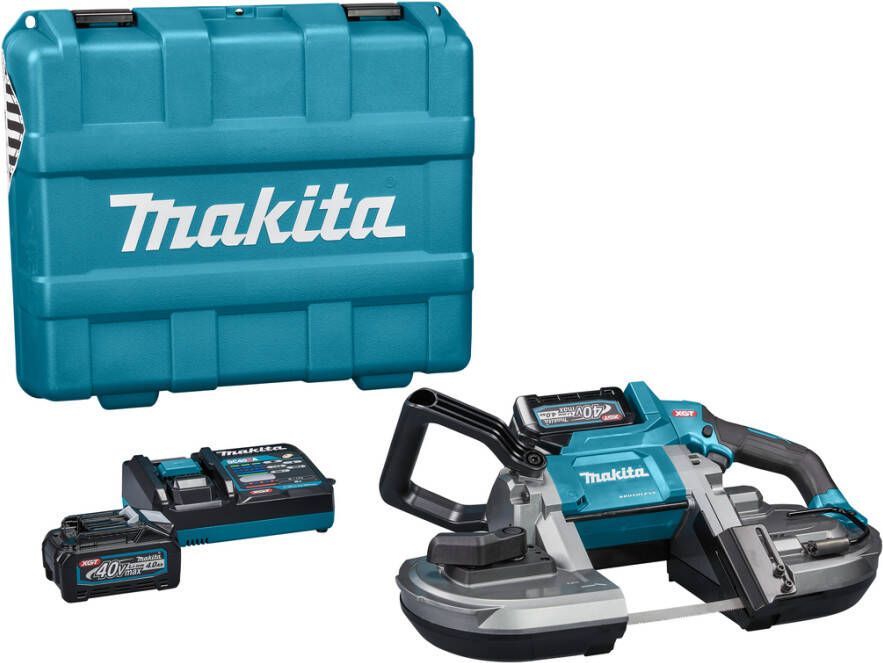 Makita PB002GM201 | Accu Bandzaag | 40V Max | 2 x 4 0 Ah accu + snellader | In kunststof koffer PB002GM201