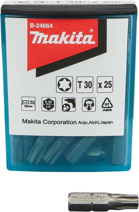 Makita Accessoires Schroefbit T30x25mm B-24664