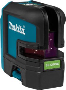 Makita SK106GDZ Kruislijn punt laser groen Zonder accu&apos;s en lader in doos met tas SK106GDZ
