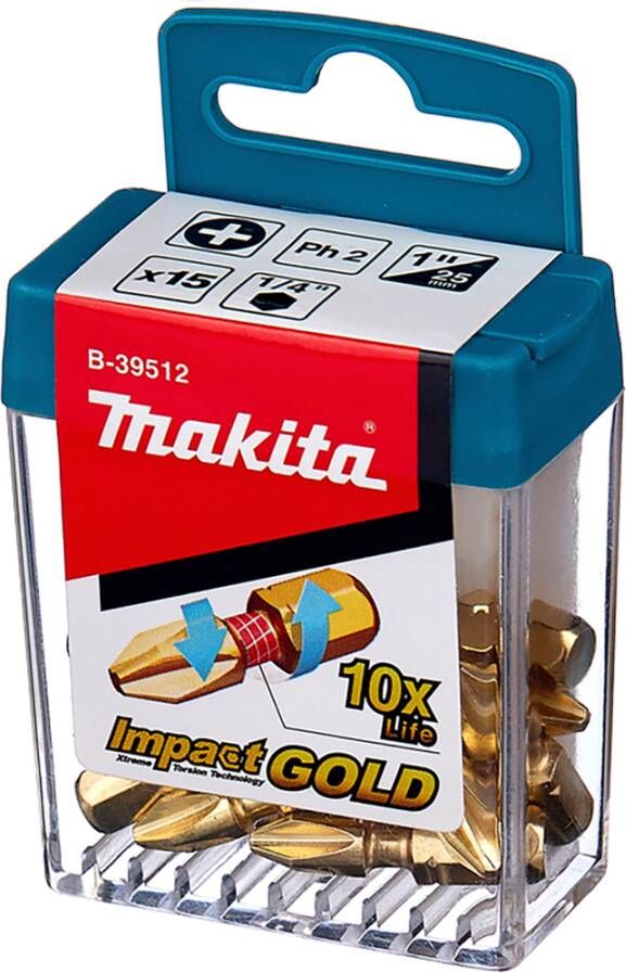 Makita Accessoires Slagschroefbit PH2x25mm B-39512