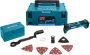 Makita TM30DZJX4 10 8 V Multitool | Zonder accu&apos;s en lader in Mbox acc. set TM30DZJX4 - Thumbnail 1