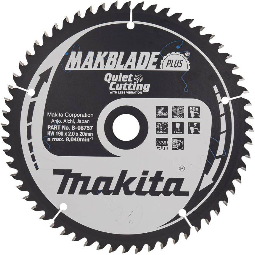 Makita B-08757 Cirkelzaagblad Hout | Mtools