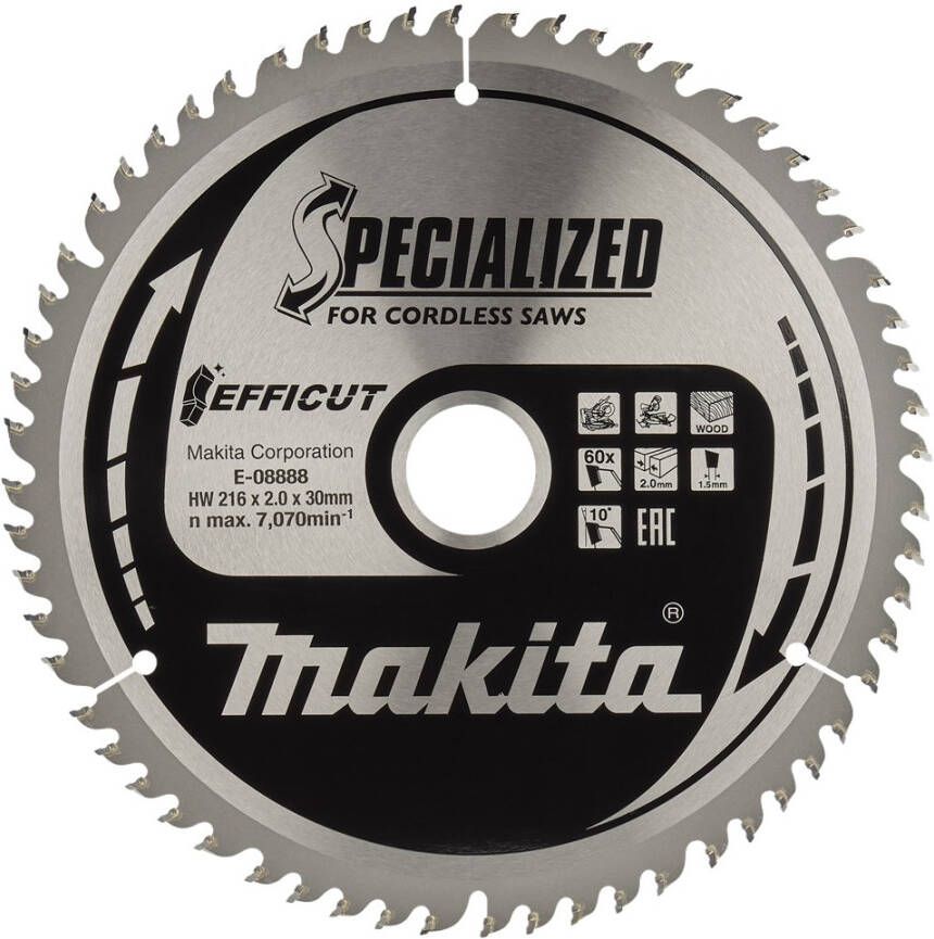 Makita E-08888 Afkortzaagblad Hout | Mtools