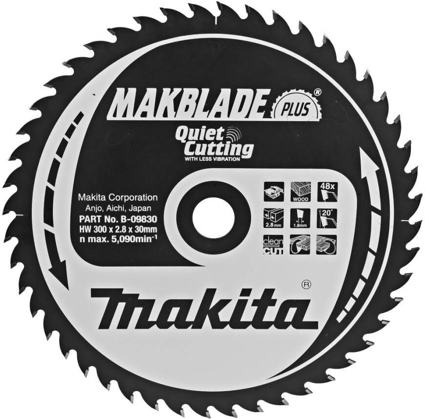 Makita B-09830 Tafelzaagblad hout zuiver | Mtools