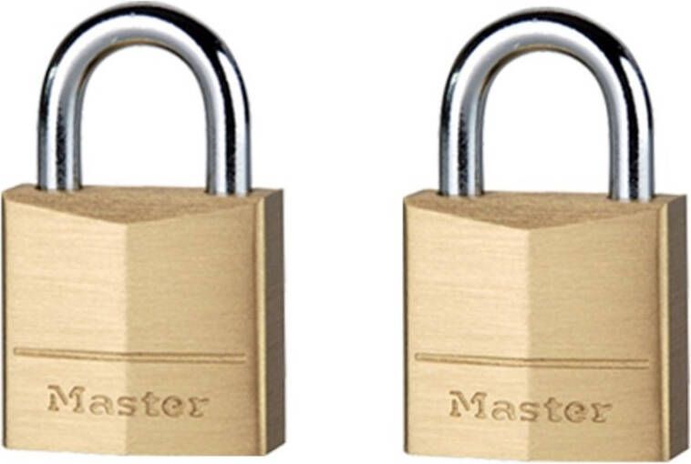Masterlock 2 x 20mm padlocks ref. 120EURD keyed alike padlocks 120EURT