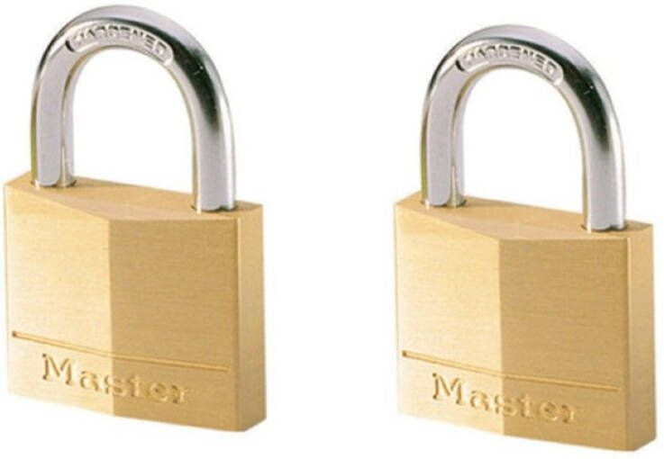 Masterlock 2 x 40mm padlocks ref. 140EURD keyed alike padlocks