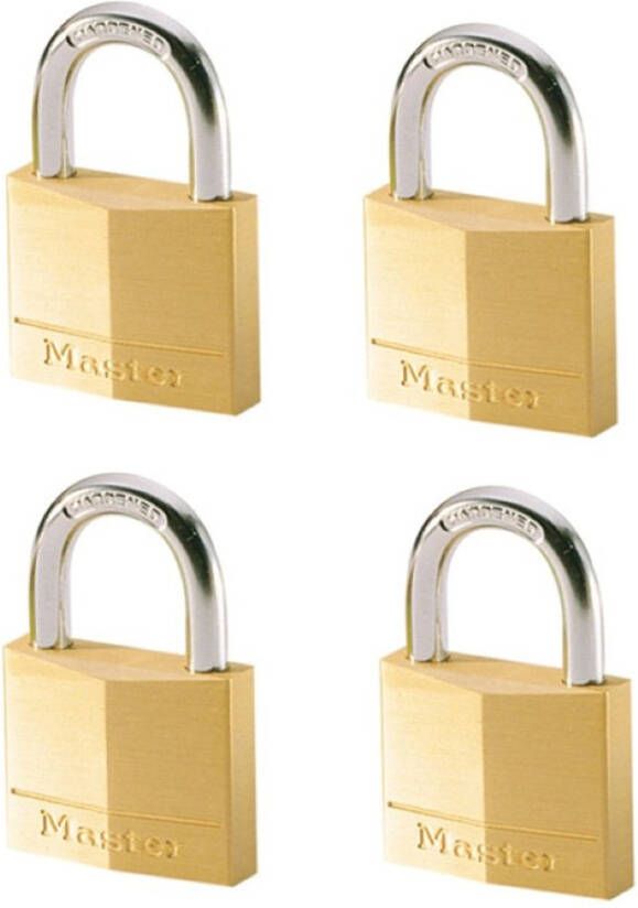Masterlock 4 x 50mm padlocks ref. 150EURD keyed alike padlocks 150EURQNOP