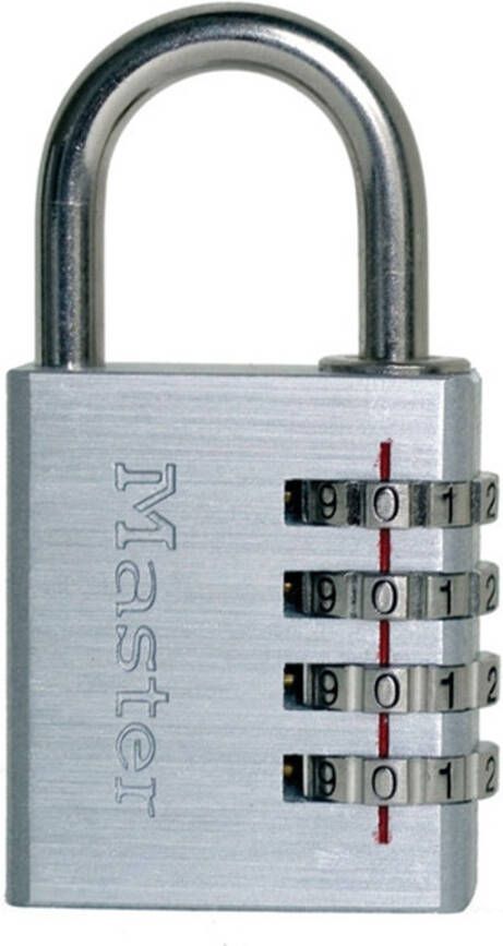 Masterlock 40mm solid aluminium body with brushed metal finish 27mm chrome pl 7640EURD