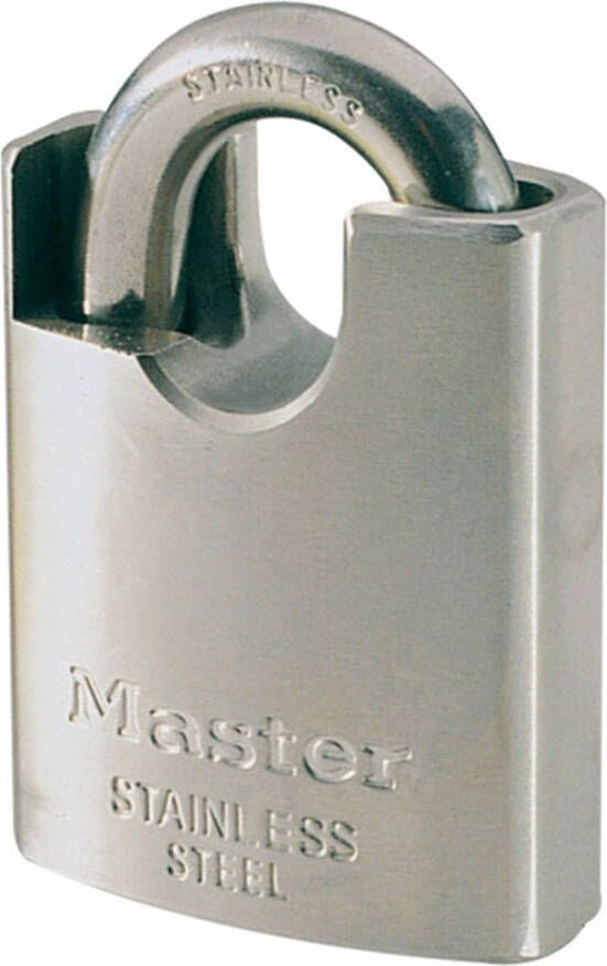 Masterlock 50mm stainless steel body 22mm stainless steel shackle 10mm diam.