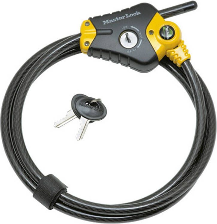 Masterlock Adjustable locking cable 1 80 m x Ø 10 mm 4 keys 8433EURD