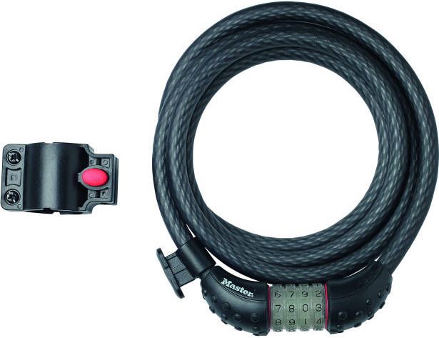 Masterlock Braided steel cable 1.80m x Ø 12mm with resettable combination 4 digit 8190EURDPRO