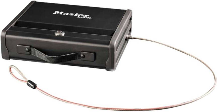 Masterlock Compacte kluis met bevestigingskabel Formaat S Constructie in staal PP1KML