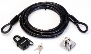 Masterlock Kit kabel met hangslot en muuranker 8271EURDAT