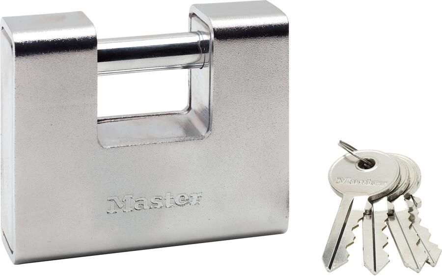 Masterlock 90mm wide x 30mm zinc alloy body with hardened steel armour hardened 690EURD