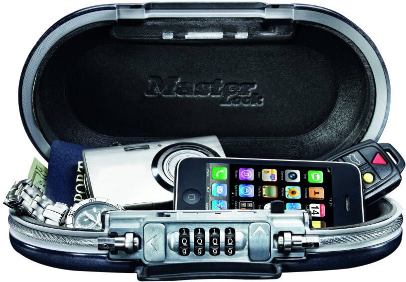 Masterlock mobiele kluis 4 cijfers 102x45mm zwart 5900EURD