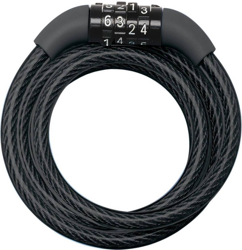 Masterlock Self coiling cable 1.20m x Ø 8mm with fixed combination 3 digitsvinyl 8143EURDPRO