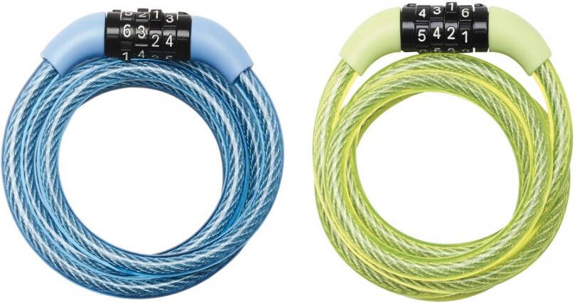 Masterlock Self coiling cable 1.20m x Ø 8mm with fixed combination 3 digitsvinyl 8143EURDPROCOL