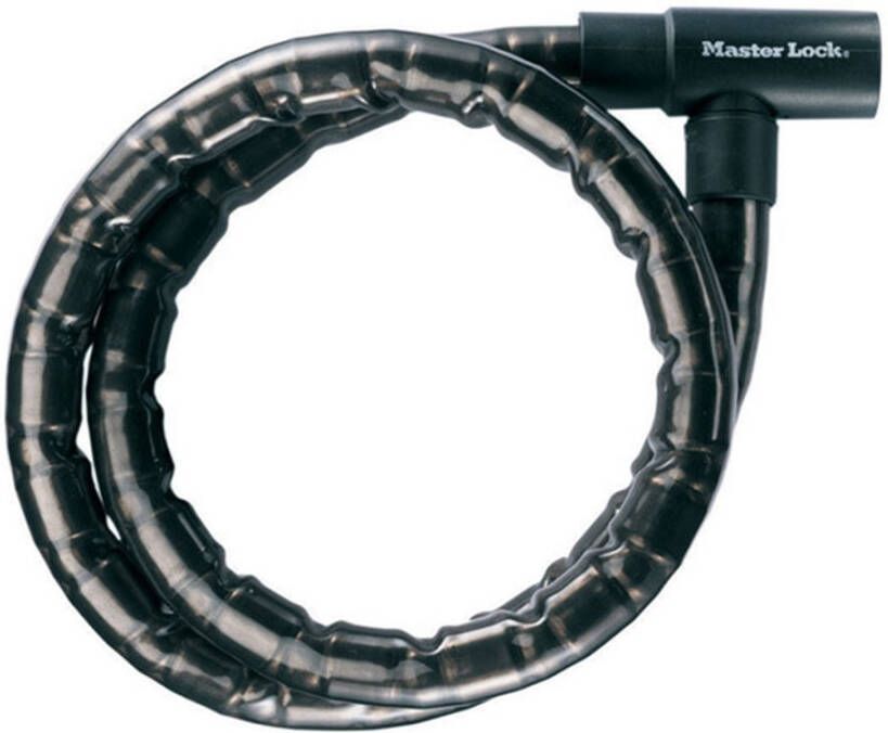 Masterlock Steel armoured cable 1.20m x Ø 22mm w keysvinyl cover colour : blac