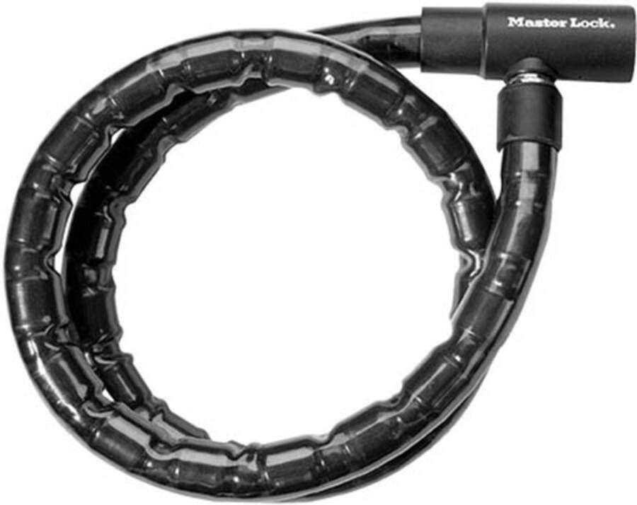 Masterlock Steel armoured cable 2.00m x Ø 22mm w 4 keysvinyl cover colour : bl