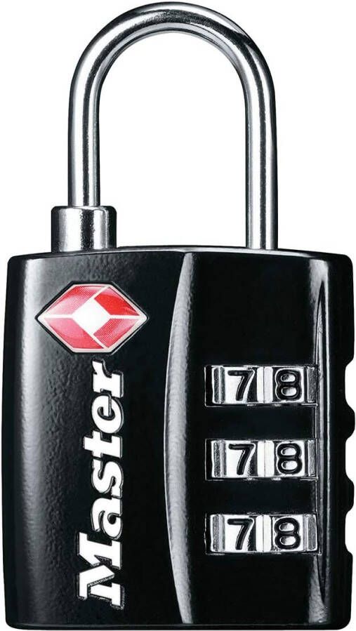 Masterlock TSA hangslot 4680EURD 30mm zwart 4680EURDBLK