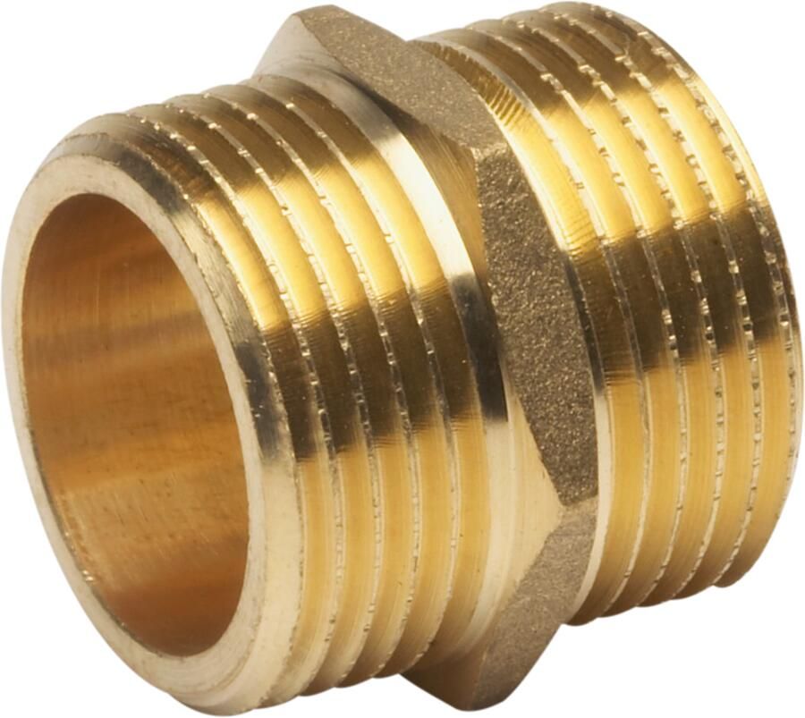 Meister Messing Dubbele Nippel 3 4 W WU9922270