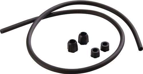Mesto Reserve-binnenband | d. 8 PVC met 2 wartelmoeren | lengte 1 3 m | zwart | 1 stuk 6.303