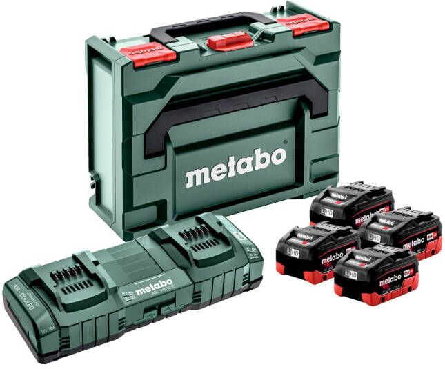 Metabo 18V LiHD Accu Basis-set 4 x 8.0Ah accu +1x duolader +Metaloc | 685135000