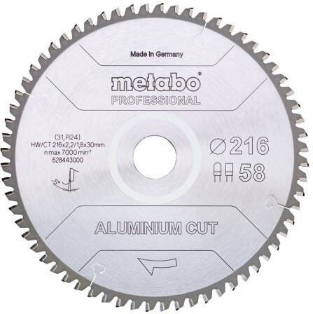 Metabo Accessoires Cirkelzaagblad | "Aluminium Cut Prof" | 305x30mm | Z84 FZ TZ 5° neg 628448000