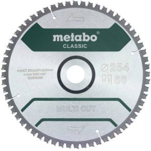Metabo Accessoires Cirkelzaagblad | Multi Cut Classic | 254x30mm | Z60 FZ TZ 5° neg B 628666000