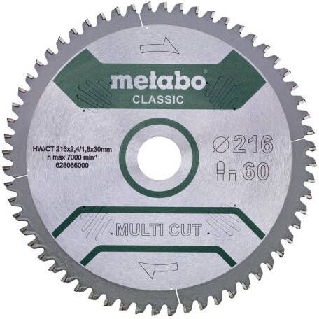 Metabo Accessoires Cirkelzaagblad | Multi Cut Classic | 305x30mm | Z80 FZ TZ 5° neg B 628667000