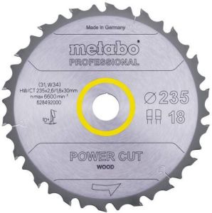 Metabo Accessoires Cirkelzaagblad | "Power Cut Professional" | Ø235x30mm | Z18 FZ FA 10° 628492000