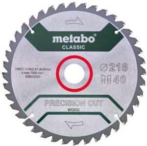 Metabo Accessoires Cirkelzaagblad | Precision Cut Classic | 216x30mm | Z40 WZ 5° neg B 628652000